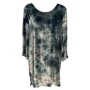 NEW Gypsy 05 Global Village Size L Mini Shift Dress Velvet Silk Open Back